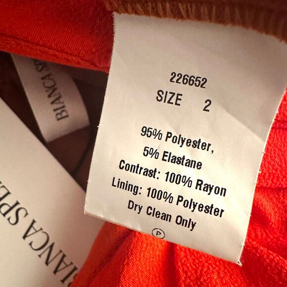 $725 BIANCA SPENDER RUNWAY Brick Red Crepe Dress – Size 2 Small - Picture 14 of 15